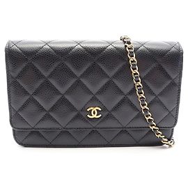 Chanel Matelassé Shoulder Bag Black