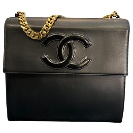 1996 Chanel CC Lambskin Chain Top Handle Flap Otro
