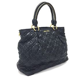 Miu Miu gesteppte Handtasche Schwarz Schwarz