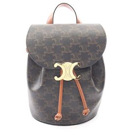 Céline Mochila Celine Bonnie Triomphe Marrom Preto