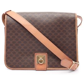 Céline Celine Macadam Schultertasche Braun Beige