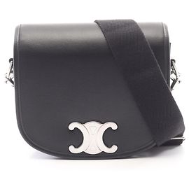 Céline Celine CELINE Besace Triomphe Shoulder Bag Black