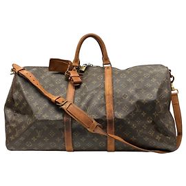 mala Louis Vuitton Keepall Bandoulière 55 Marrom