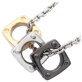 Louis Vuitton Monogram Bold Necklace Silvery Golden
