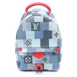 Louis Vuitton Palm Springs Backpack MINI Red Blue