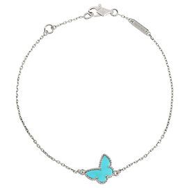 Van Cleef & Arpels Sweet Alhambra Papillon Turquoise Charm-Armband Andere