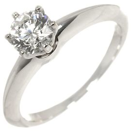 Autre Marque Bague alliance solitaire en platine avec diamant Tiffany & Co. Autre
