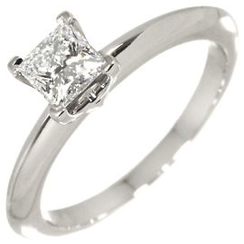 Autre Marque Tiffany & Co. Princess Cut Diamond Platinum Band Ring Other