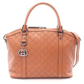 Saco Tote 2-Way Gucci Interlocking G Guccissima Marrom