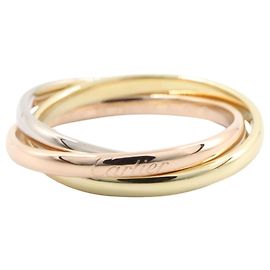 Anel Cartier Trinity SM Prata Dourado