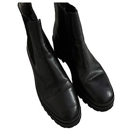 Autre Marque XSA Alexandra Stiefeletten aus schwarzem Leder Schwarz