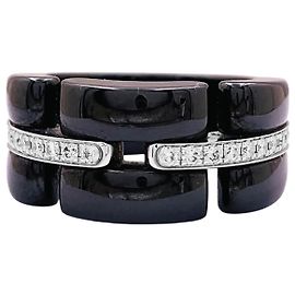 Chanel Ring, "Ultra", white gold, black ceramic, diamonds. Other