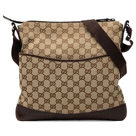 Bolsa Tiracolo Gucci GG Canvas Bege Bege