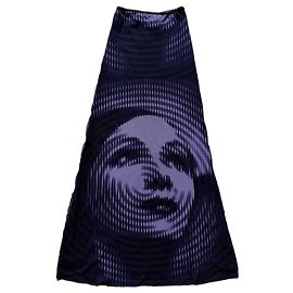 Jean Paul Gaultier Marlene Dietrich Mesh Maxi Skirt Purple Dark blue