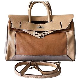 Mac Douglas Lederhandtasche Tricolor Braun Beige Andere