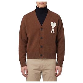 Ami Paris Ami de Coeur cardigan Brown