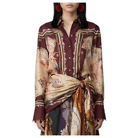 Camisa Zimmermann Valiant de sarga de seda multicolor Multicolor