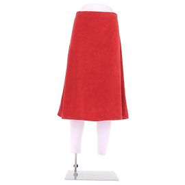 Autre Marque Saia midi vermelha em esponja Vermelho