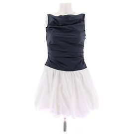 Jonathan Simkhai Vestido mini Midnight azul e branco Branco