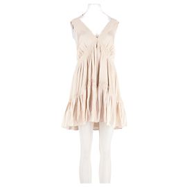 Autre Marque Robe courte beige RUMORED en viscose Beige