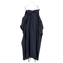 Max Mara Navy Blue Cotton Dress Navy blue
