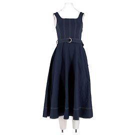 Vestido de algodón azul marino Tommy Hilfiger Azul marino