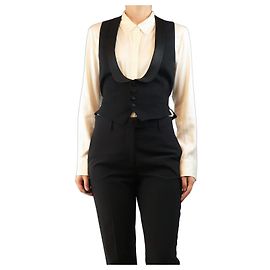 Autre Marque Chaleco de esmoquin negro - size UK 8 Negro