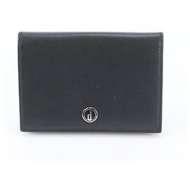 Alfred Dunhill Portafoglio bi-fold in pelle nera Dunhill Nero