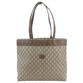 Gucci Old GG Supreme Leather Tote Bag for Men Brown