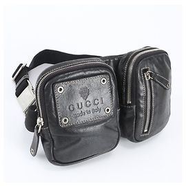 Bolsa de corpo 2-Way em couro Gucci Preto