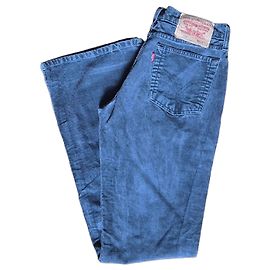 Levi's 529 Cordhose Grau Flare Bootcut W28 L34 Dunkelblau