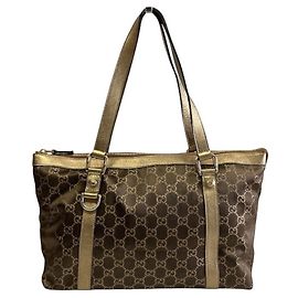 Borsa Gucci Abbey in tela GG oro D'oro