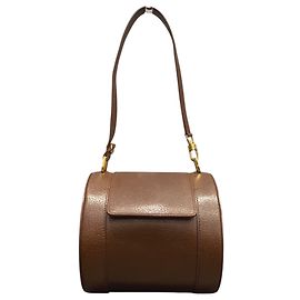 Bulgari Bolsa Drum em couro Bvlgari Marrom