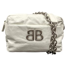 Bolsa Camera Balenciaga Monaco XS Branco