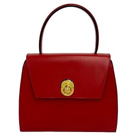 Céline Borsa CELINE Vintage Starball Logo Hardware Rosso