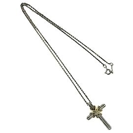 Autre Marque Collar Cruz Tiffany Signature Plata Dorado