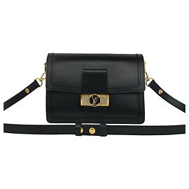 Louis Vuitton Dauphine MM Shoulder Bag Black
