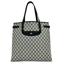 Sac cabas Gucci en cuir bleu marine Bleu Marine
