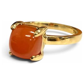 Autre Marque Anillo Tiffany & Co. Sugar Stack en oro amarillo de 18K y calcedonia Dorado