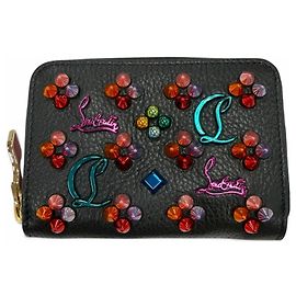 Christian Louboutin Panettone Studded Leather Coin Purse Black