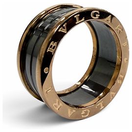 Bulgari Bvlgari B.zero1 Band Ring Black Golden