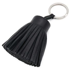 Hermès Porte-clés Hermes Carmen en cuir Agneau Milo noir Noir