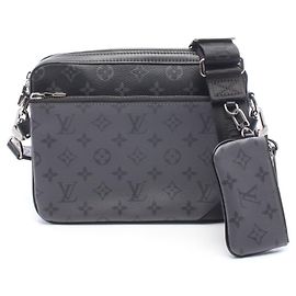 Louis Vuitton Trio Messenger Shoulder Bag Brown Black Monogram