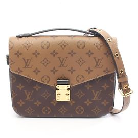 Bolso Louis Vuitton Pochette Metis MM Castaño Negro Monograma