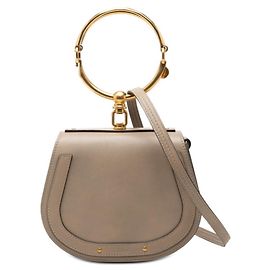 Borsa Chloé Nile in pelle grigia Marrone