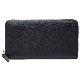 Cartera larga bi-fold Bally de cuero negro Negro