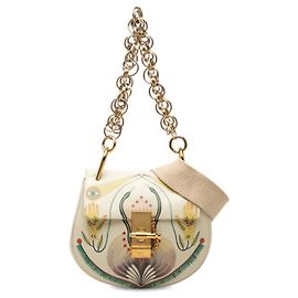 Bolso Chloé Drew Print Chain Multicolor Beige