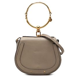 Sac à main Chloé Nile en cuir et daim beige Beige