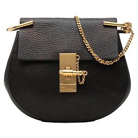 Borsa a tracolla con catena Chloé Drew Nero
