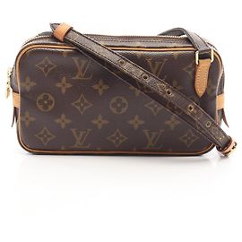 Borsa a tracolla Louis Vuitton Marly Bandoulière Marrone Monogramma